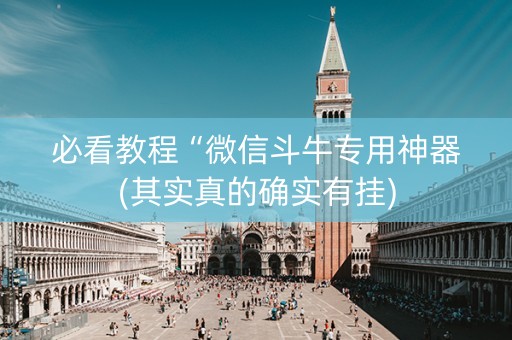 必看教程“微信斗牛专用神器(其实真的确实有挂)