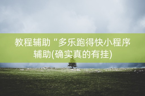 教程辅助“多乐跑得快小程序辅助(确实真的有挂)