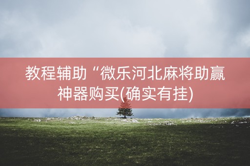 教程辅助“微乐河北麻将助赢神器购买(确实有挂)