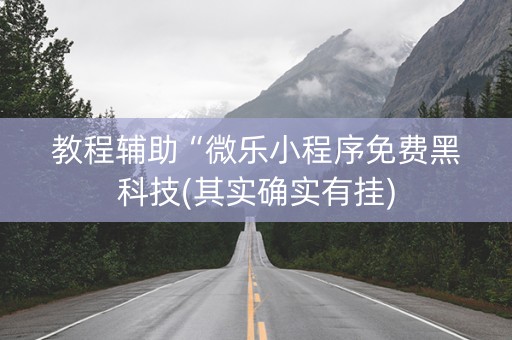 教程辅助“微乐小程序免费黑科技(其实确实有挂)