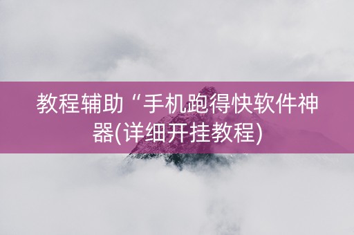 教程辅助“手机跑得快软件神器(详细开挂教程)