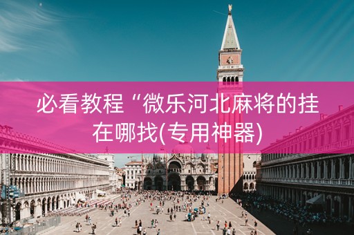 必看教程“微乐河北麻将的挂在哪找(专用神器)