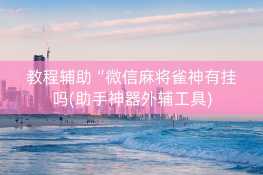 教程辅助“微信麻将雀神有挂吗(助手神器外辅工具)