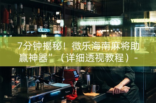 7分钟揭秘！微乐海南麻将助赢神器”（详细透视教程）-哔哩哔哩