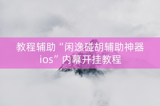 教程辅助“闲逸碰胡辅助神器ios”内幕开挂教程