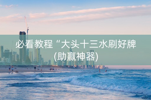 必看教程“大头十三水刷好牌(助赢神器)