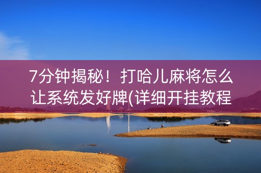 7分钟揭秘！打哈儿麻将怎么让系统发好牌(详细开挂教程)