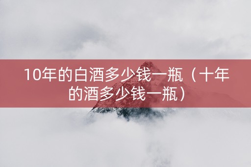 10年的白酒多少钱一瓶（十年的酒多少钱一瓶）
