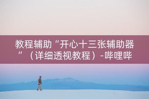 教程辅助“开心十三张辅助器”（详细透视教程）-哔哩哔哩