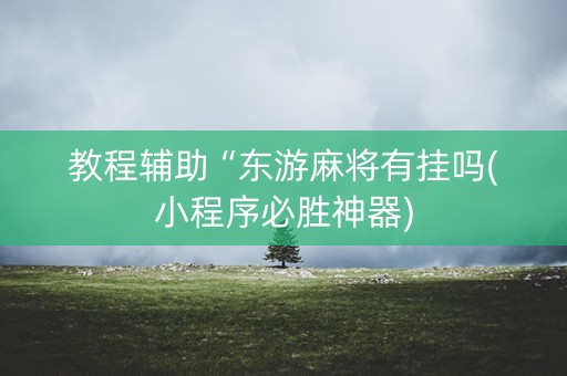 教程辅助“东游麻将有挂吗(小程序必胜神器)