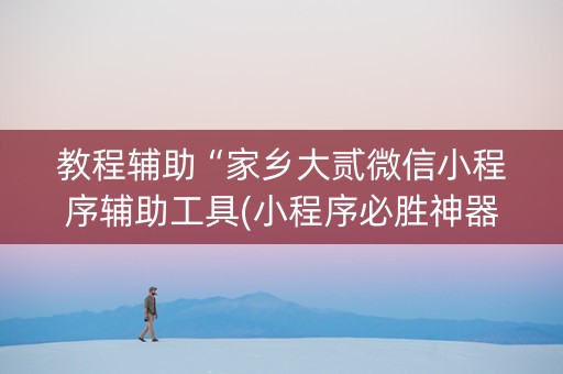 教程辅助“家乡大贰微信小程序辅助工具(小程序必胜神器)