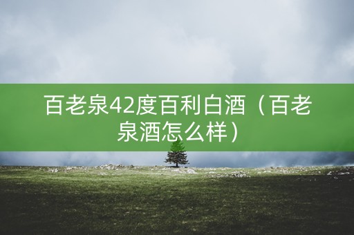 百老泉42度百利白酒（百老泉酒怎么样）