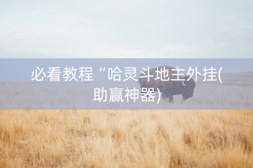 必看教程“哈灵斗地主外挂(助赢神器)