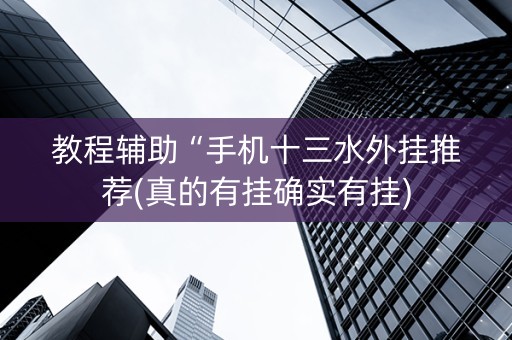 教程辅助“手机十三水外挂推荐(真的有挂确实有挂)