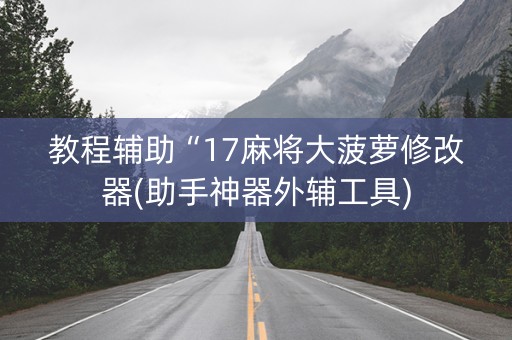 教程辅助“17麻将大菠萝修改器(助手神器外辅工具)