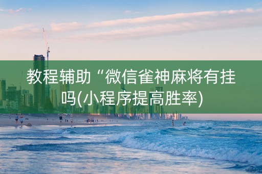 教程辅助“微信雀神麻将有挂吗(小程序提高胜率)