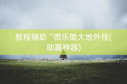 教程辅助“微乐锄大地外挂(助赢神器)