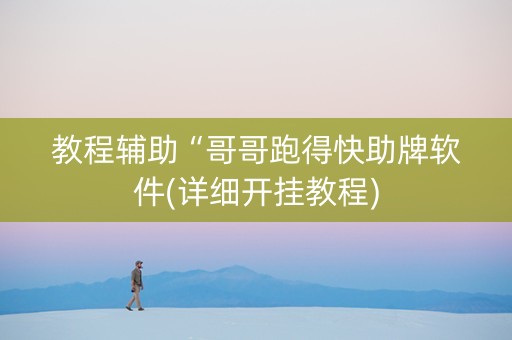 教程辅助“哥哥跑得快助牌软件(详细开挂教程)