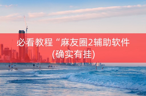必看教程“麻友圈2辅助软件(确实有挂)