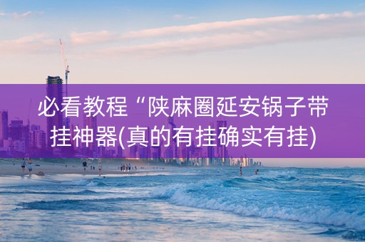 必看教程“陕麻圈延安锅子带挂神器(真的有挂确实有挂)