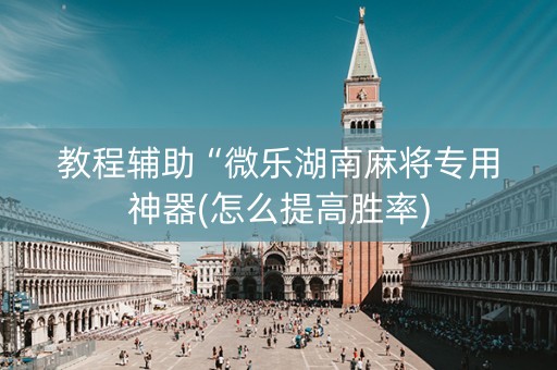 教程辅助“微乐湖南麻将专用神器(怎么提高胜率)