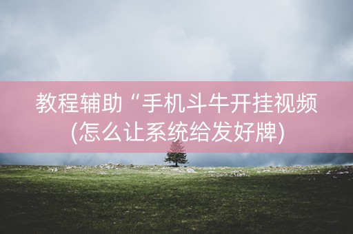 教程辅助“手机斗牛开挂视频(怎么让系统给发好牌)