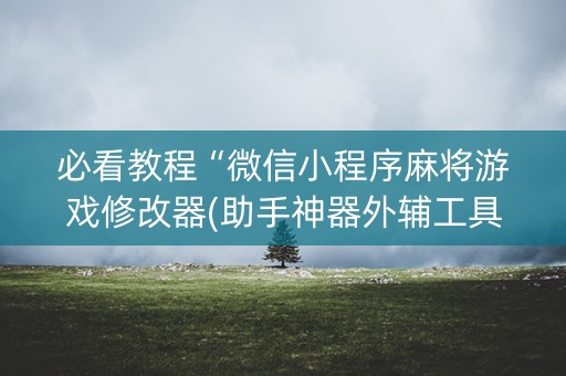 必看教程“微信小程序麻将游戏修改器(助手神器外辅工具)