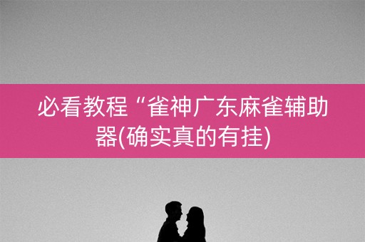 必看教程“雀神广东麻雀辅助器(确实真的有挂)