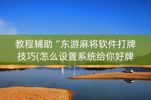 教程辅助“东游麻将软件打牌技巧(怎么设置系统给你好牌)
