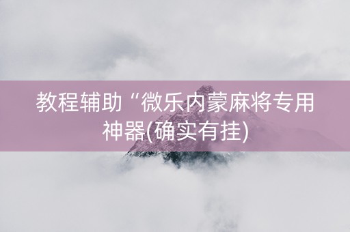 教程辅助“微乐内蒙麻将专用神器(确实有挂)