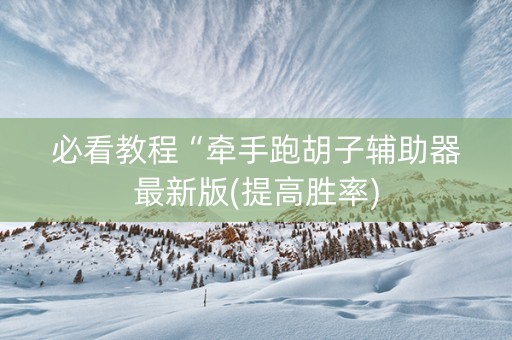 必看教程“牵手跑胡子辅助器最新版(提高胜率)
