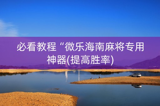 必看教程“微乐海南麻将专用神器(提高胜率)