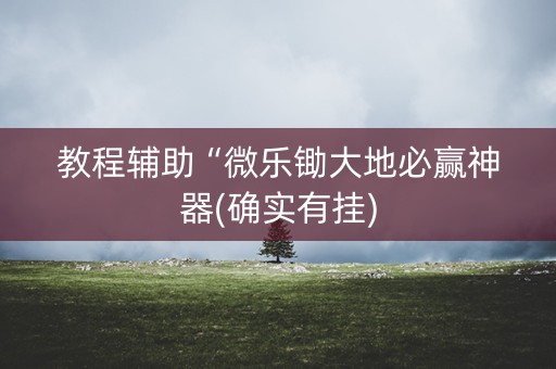 教程辅助“微乐锄大地必赢神器(确实有挂)