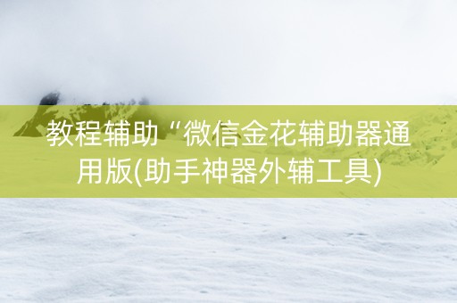 教程辅助“微信金花辅助器通用版(助手神器外辅工具)
