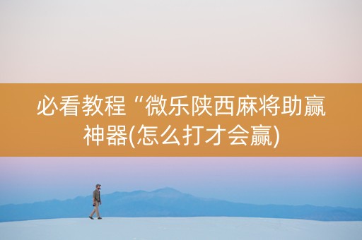 必看教程“微乐陕西麻将助赢神器(怎么打才会赢)