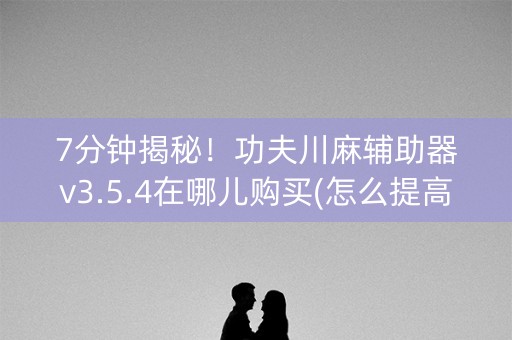 7分钟揭秘！功夫川麻辅助器v3.5.4在哪儿购买(怎么提高胜率)