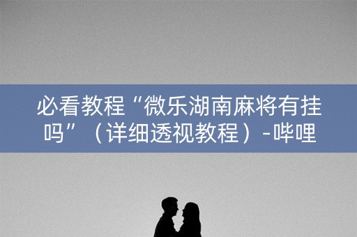 必看教程“微乐湖南麻将有挂吗”（详细透视教程）-哔哩哔哩