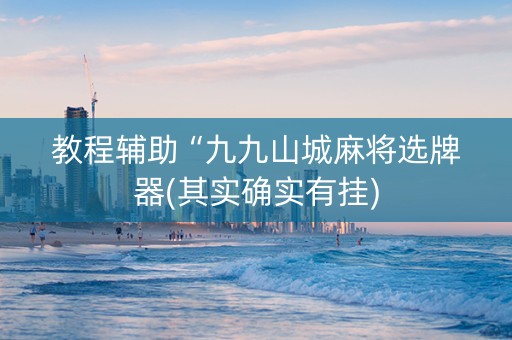教程辅助“九九山城麻将选牌器(其实确实有挂)