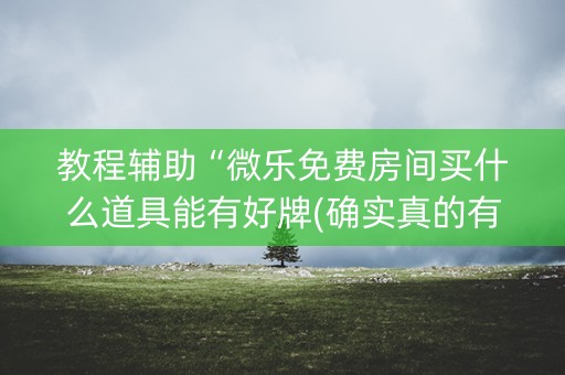 教程辅助“微乐免费房间买什么道具能有好牌(确实真的有挂)