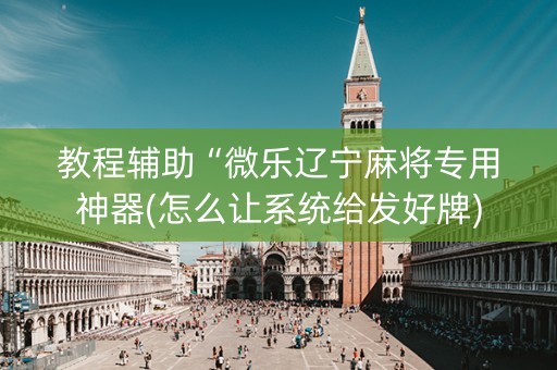 教程辅助“微乐辽宁麻将专用神器(怎么让系统给发好牌)