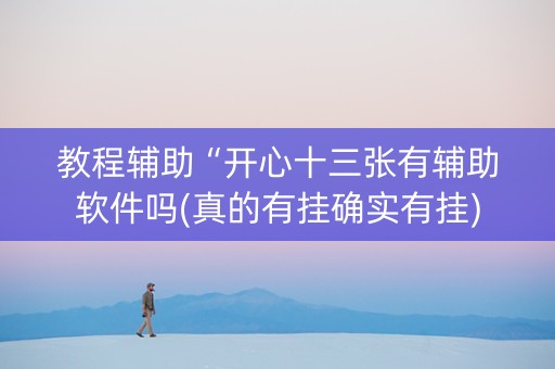 教程辅助“开心十三张有辅助软件吗(真的有挂确实有挂)