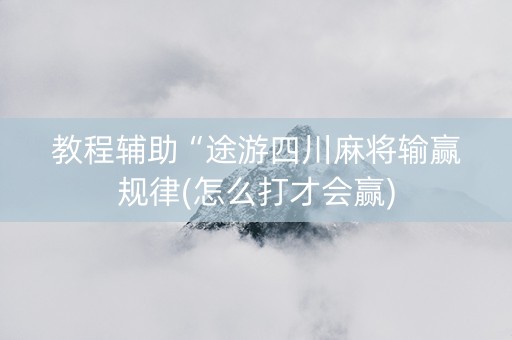 教程辅助“途游四川麻将输赢规律(怎么打才会赢)