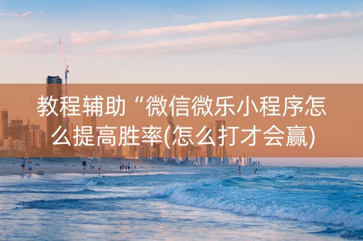 教程辅助“微信微乐小程序怎么提高胜率(怎么打才会赢)