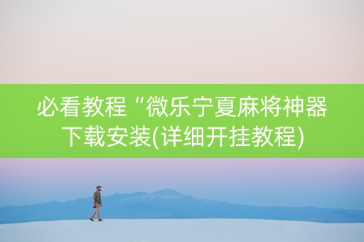 必看教程“微乐宁夏麻将神器下载安装(详细开挂教程)
