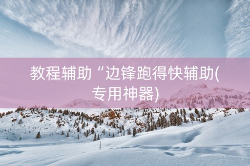 教程辅助“边锋跑得快辅助(专用神器)