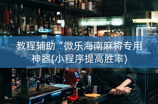 教程辅助“微乐海南麻将专用神器(小程序提高胜率)
