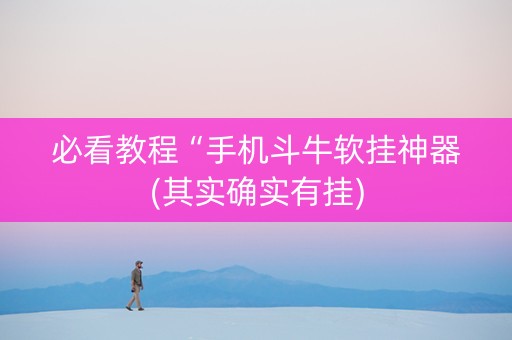 必看教程“手机斗牛软挂神器(其实确实有挂)