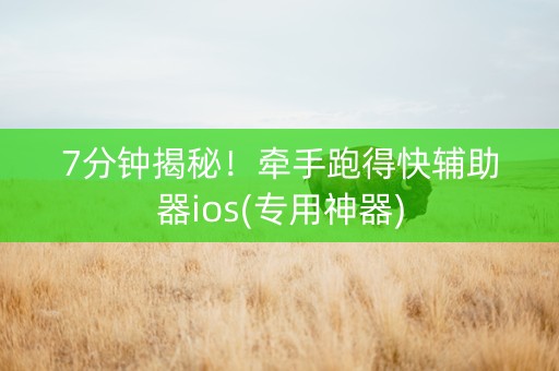 7分钟揭秘！牵手跑得快辅助器ios(专用神器)
