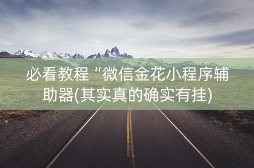 必看教程“微信金花小程序辅助器(其实真的确实有挂)