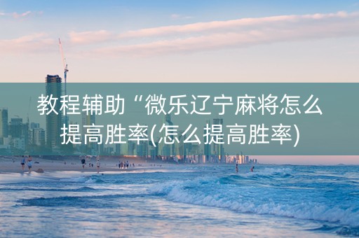 教程辅助“微乐辽宁麻将怎么提高胜率(怎么提高胜率)